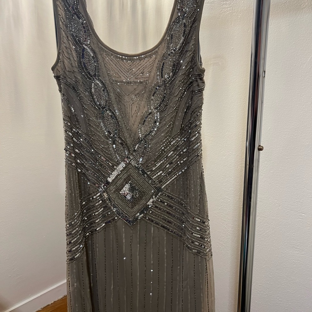 New, sleeveless beaded cocktail dress
